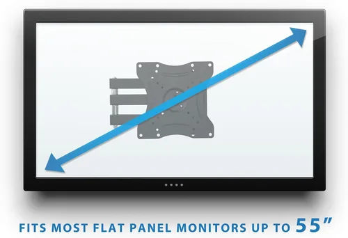 Vista 6 de Mount-It Soporte de pared para TV LCD de movimiento completo, soporte giratorio de TV LED 4K para tamaño de pantalla de 23 a 55 pulgadas, compatible