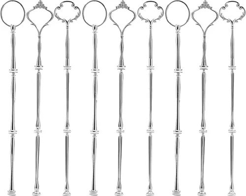 Vista 9 de Tosnail 9 juegos de accesorios de soporte para cupcakes de 3 niveles, accesorios para soporte de pasteles, bandejas de soporte para postres, platos