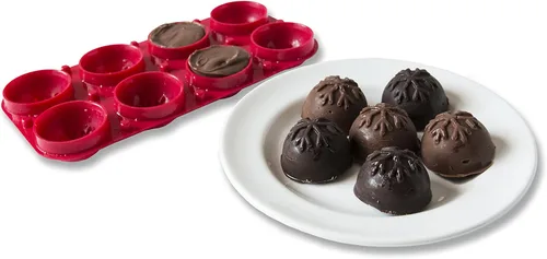 Vista 4 de Juego de moldes de silicona para copos de nieve: paletas para pasteles de bolas de nieve, moldes de caramelo y moldes de cubitos de hielo