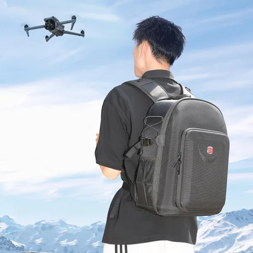 Vista 8 de Smatree Mochila profesional para DJI Drone y accesorios para drones, para cámara de acción G*pro y cámara de acción Osmo, Negro - Para DJI Air 3