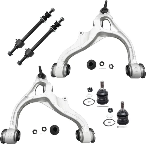 Vista 99 de Detroit Axle - Kit de brazos de control de extremo delantero RWD para Dodge Charger Challenger Chrysler 300, 2 brazos de control delantero