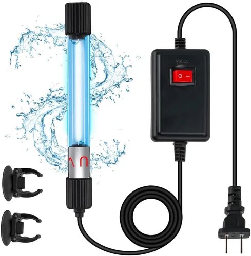Vista 7 de Luz de Limpieza de Acuario JackSuper de 3W para Tanque de Peces, Luz Verde para Limpieza de Algas, Agua Limpia, Lámpara para Tanque de Filtro