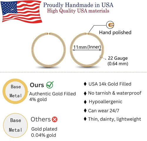 Vista 65 de Aretes de aro pequeños de oro o plata de ley para mujer, cartílago, nariz, hélix, tragus