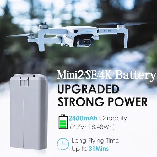 Vista 6 de Mavic Mini 2 - Batería de repuesto (2400 mAh), batería compatible con vuelo inteligente utilizada para DJI Mini 2SE/Mini4K Drone