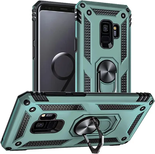Vista 12 de Aozuoton Funda para Samsung Galaxy S9, Galaxy S9, [grado militar de 16 pies a prueba de caídas], anillo a prueba de golpes para Samsung Galaxy S9