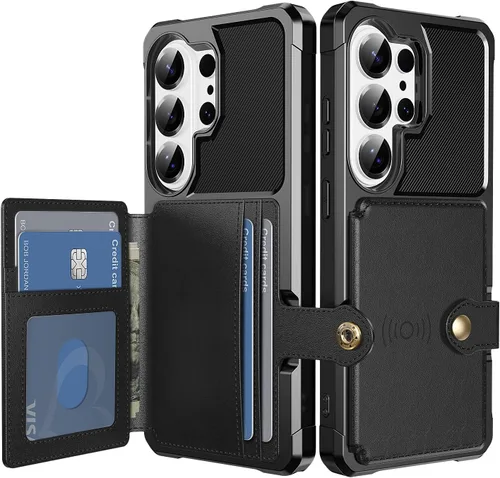 Vista 36 de Funda para Samsung Galaxy S23 Ultra con Portarjetas, Compatible con Soporte Magnético para Automóvil, Resistente a los Golpes de Servicio Pesado