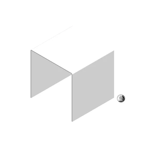 Vista 30 de FixtureDisplays® One Riser Combo - Cubo de 2 pulgadas de 3 caras con pedestal de plexiglás negro Lucite acrílico, accesorios para exhibición