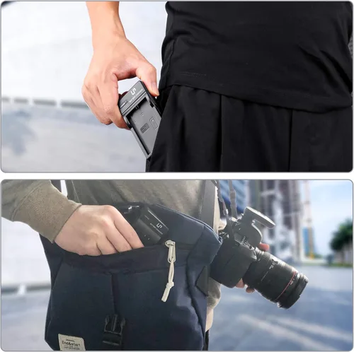 Vista 8 de LP Cargador de batería LP-E6 LP E6N, cargador compatible con Canon EOS 90D, 80D, 70D, 60D, 60DA, 7D Mark II, 7D, 6D Mark II, 6D, 5D Mark IV, 5D Mark