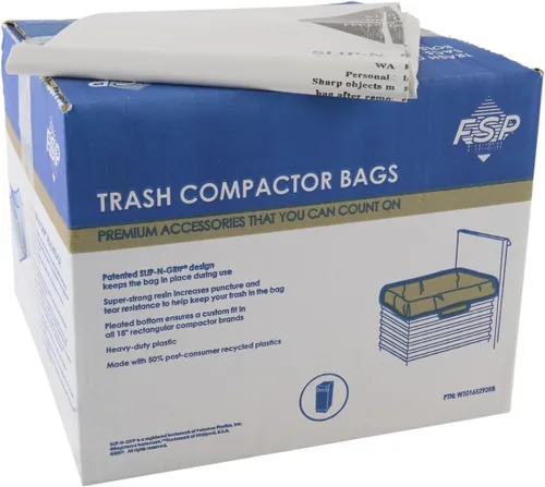 Bolsas de plástico compactadoras Whirlpool W10351676RP de 18 pulgadas, 15 unidades, W10165293RB