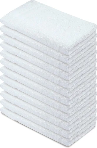 Vista 18 de Toallas de baño básicas medianas de 24 x 48 pulgadas, paquete de 6, color beige, suaves y absorbentes, toallas de algodón multiusos para baño, spa