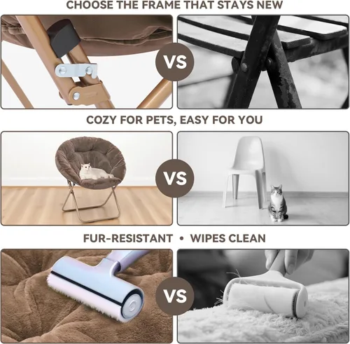 Vista 10 de Magshion Silla de Platillo para Adultos, Cómoda Silla de Descanso para Sala de Estar para Rincón del Dormitorio, Dormitorio Universitario