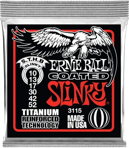 Vista 7 de Ernie Ball Beefy Slinky - Cuerdas para guitarra eléctrica de titanio, calibre 11-54 (P03127)