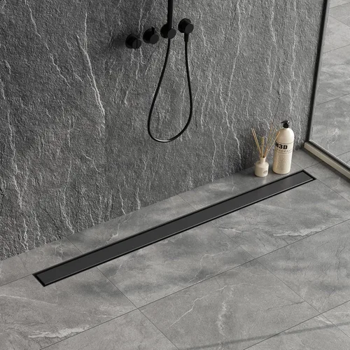 Vista 12 de Neodrain Drenaje de ducha lineal de 18 pulgadas dorado, cubierta plana y de inserción de azulejos 2 en 1, desagüe lineal de acero inoxidable