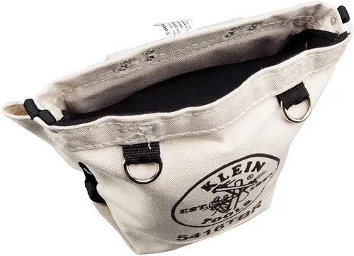 Vista 4 de Klein Tools 5416TBR Bolsa de herramientas, bolsa de herramientas de retención de pernos construida de lona No. 4 con parte inferior reforzada