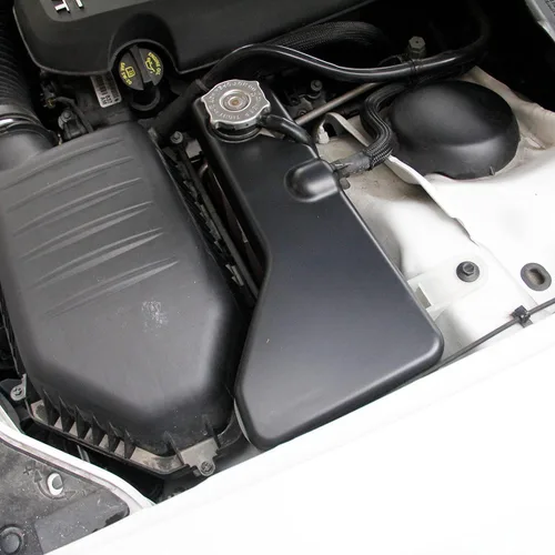 Vista 2 de crosselec Cubierta de tapa de tanque de refrigerante negro mate para Dodge Challenger Charger Chrysler 300/300c 2011-2021