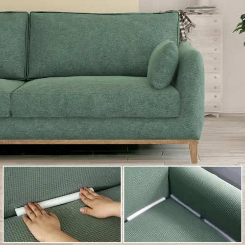 Vista 7 de Veemoon Funda de sofá Tuck Grips: 14 piezas de espumas más gruesas elásticas antideslizantes de espuma Stick se mantiene protector de muebles