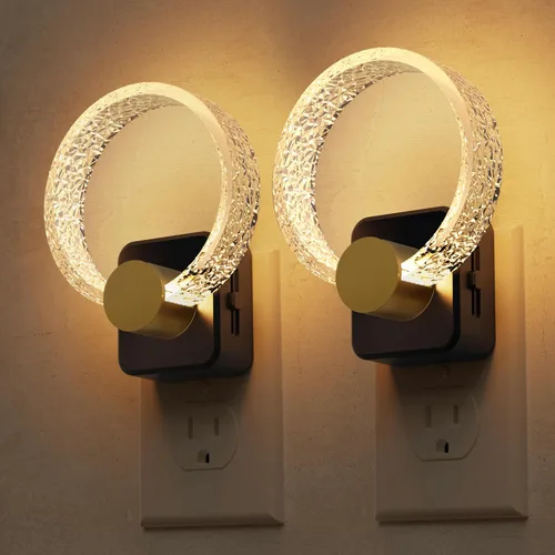 Vista 33 de L LOHAS LED Luz Nocturna, Luces Nocturnas Enchufables a la Pared con Cambio de 10 Colores RGB, Luz Nocturna Enchufable a la Pared, Sensor