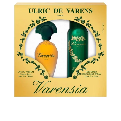 Ulric De Varens VARENSIA - Eau De Parfum para mujer, set de 2 piezas - Aroma terroso, afrutado, floral - Notas de flor de loto, clavo, frambuesa y