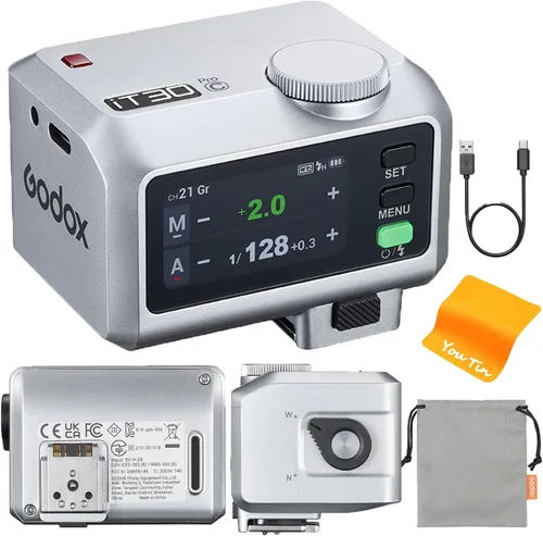 Vista 8 de Godox iFlash iT20 S TTL - Mini cámara flash - Más de 700 flashes, reciclaje de 1.5s, 6 niveles (1/32-1/1 de potencia), batería de litio integrada