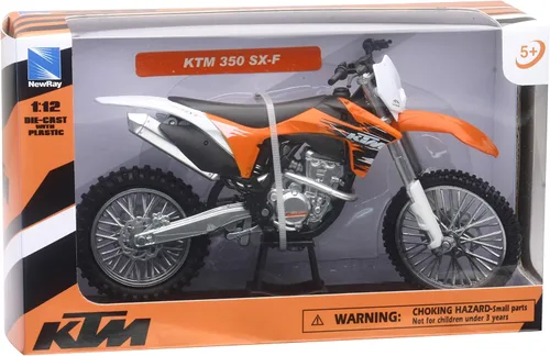 Vista 2 de Modelo de Motocicleta KTM 350 SX-FGP11, Escala 1: 12, Baño de Aleación, Color Naranja.