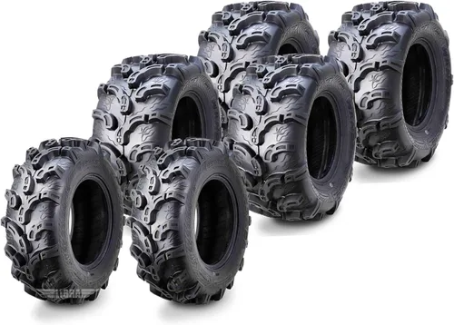 Vista 10 de WANDA Juego de 4 neumáticos Premium ATV/UTV 25x8-12 25x8x12 delanteros y traseros Super Lug Mud