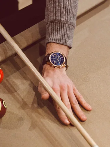Vista 6 de Bulova Reloj cronógrafo de cuarzo para hombre con correa de cuero 97B170, Reloj de cuarzo, cronógrafo