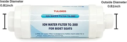 Vista 3 de ION Filter TG300 - Juego de filtros de agua de bidé prémium para asientos de inodoro electrónicos (4 piezas)