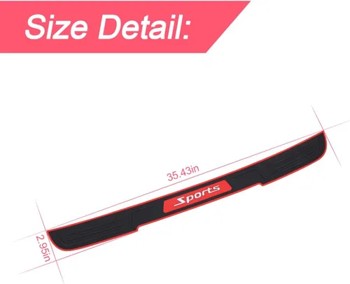 Vista 2 de Protector de parachoques trasero para automóvil, universal de goma negra, resistente a los arañazos, antideslizante, para la mayoría