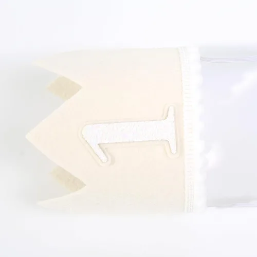 Vista 8 de Sombrero de corona boho para primer cumpleaños, decoraciones naturales, accesorios para fotos de pastel blanco lechoso