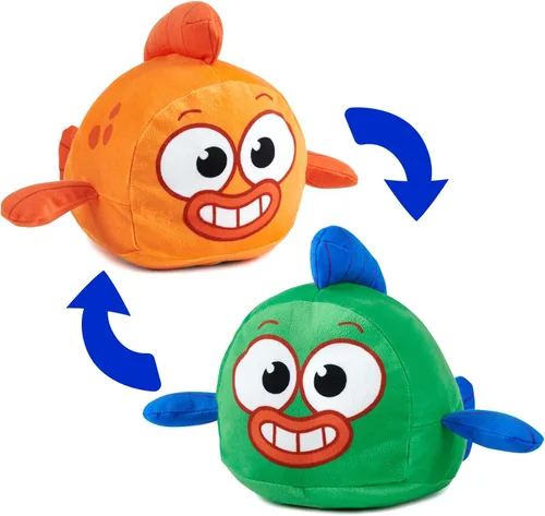Baby Shark's Big Show! Peluche reversible de William volteando al Capitán Kelp, pez de peluche, lindos peluches para niños