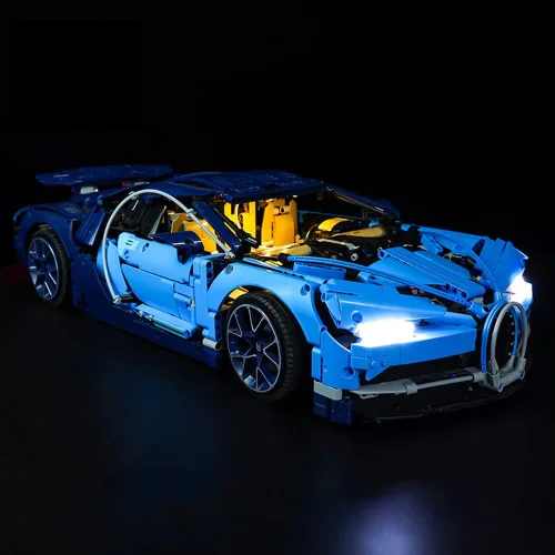 Vista 5 de Kit de luz LED para Lego 42083 Bugatti Chiron Model Building Kit; kit de iluminación de bricolaje compatible con Lego 42083 (solo kit de luz Led)