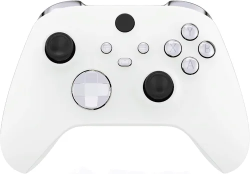eXtremeRate Botones de repuesto para controlador inalámbrico Xbox Core, cromo plateado brillante personalizado LB RB LT RT parachoques Trigers Dpad
