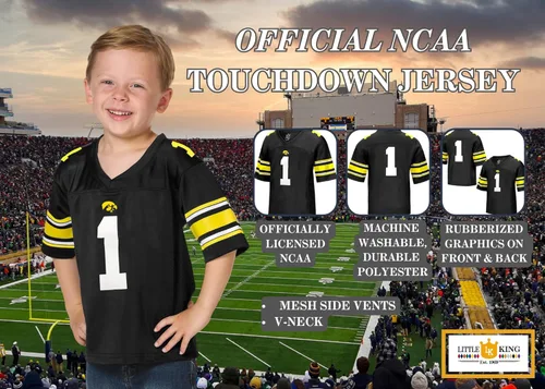 Vista 115 de Little King NCAA Touchdown Pass-Team - Camiseta de fútbol para niños pequeños, tallas 2T 3T 4T 6