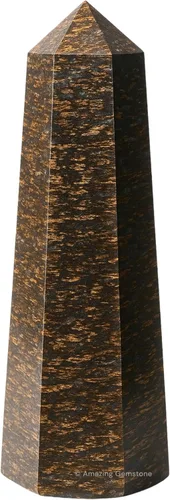 Vista 110 de Amazing Gemstone Torres de cristal de pirita, obelisco de punta de cristal curativo natural para curación de reiki y rejilla de cristal