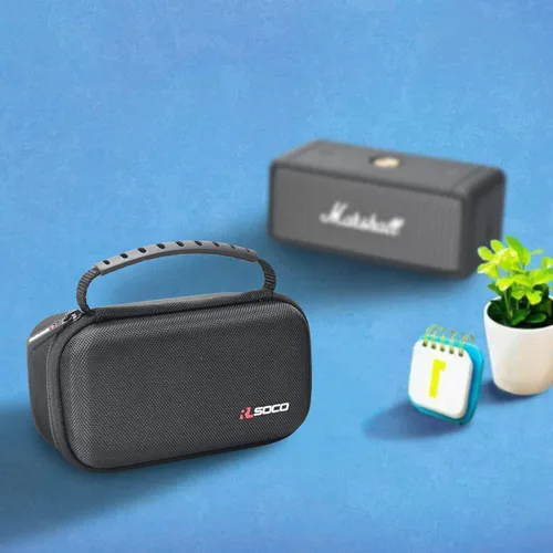 Vista 7 de RLSOCO Funda rígida para altavoz Bluetooth portátil Marshall Emberton II/Emberton III/Emberton Diseño compacto con cremallera YKK y protección