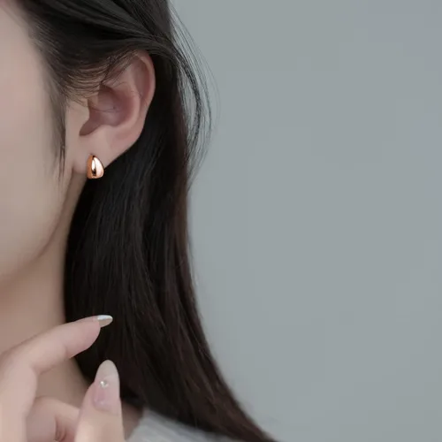 Vista 2 de SLUYNZ Aretes de gota de agua de plata de ley 925 para mujeres, adolescentes, niñas, aretes de gota