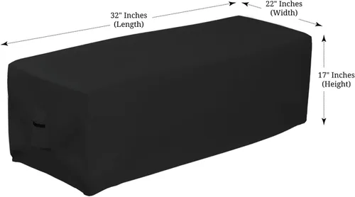 Vista 2 de Covers & All Cubierta rectangular para hoguera, hecha de tela de poliéster de 18 onzas con propiedades impermeables y resistentes a los rayos UV