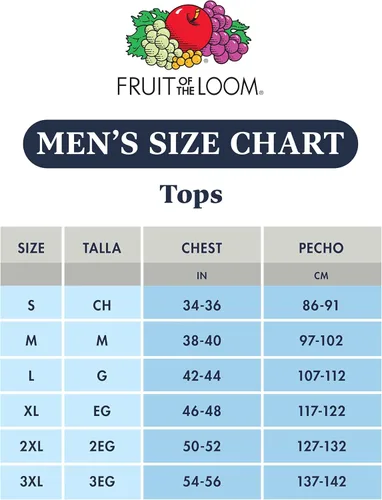 Vista 5 de Fruit of the Loom Mens Eversoft Cotton Stay Tucked Crew T-Shirt