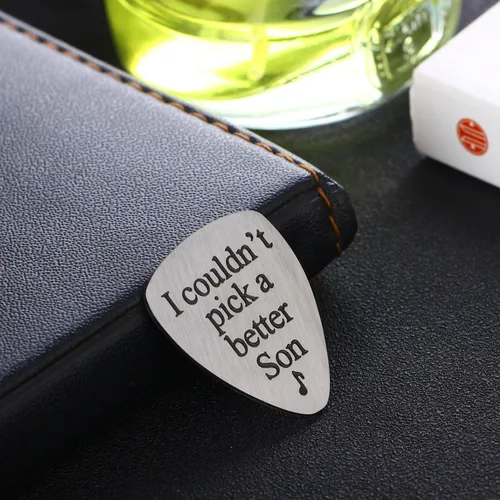 Vista 3 de I Couldn’t Pick A Better Son Guitar Pick Jewelry Gift for Son From Mom Dad Musician Gifts