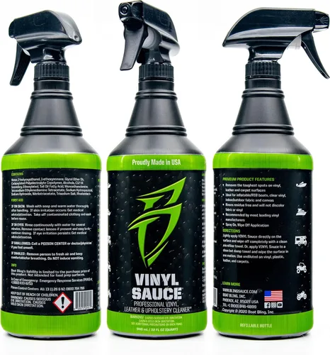 Vista 2 de Boat Bling Vinyl Sauce Premium Vinyl and Leather Cleaner, for Boats, RVs, Powersport Vehicles and More