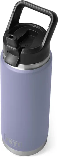 Vista 8 de YETI Rambler - Botella de acero inoxidable aislada al vacío con tapa y popote, 26 onzas, color negro