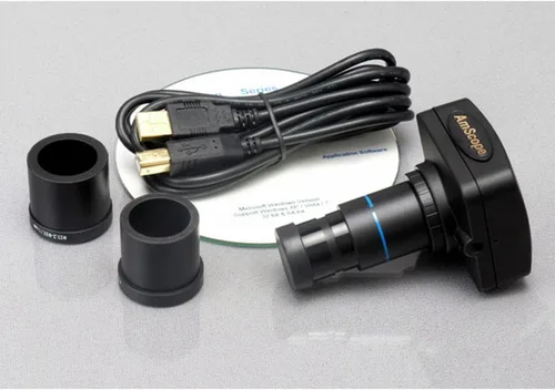 Vista 6 de AmScope SM-3TZ-54S-3M Microscopio Digital Profesional Trinocular Estéreo Zoom, WH10x Oculares, Aumento 3.5X-90X, Objetivo de Zoom 0.7X-4.5X, Luz LED