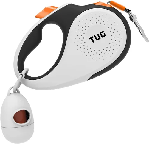 Vista 11 de TUG Correa retráctil para perro de 360° sin enredos con dispensador de bolsas de basura (pequeña, azul)