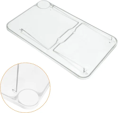 Vista 4 de PATIKIL Bandeja de desayuno, paquete de 2 bandejas de cama con patas plegables, plato reutilizable para servir, portátil, escritorio para comer