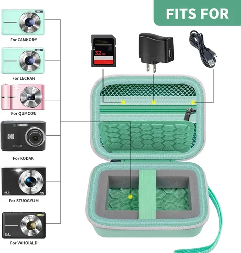 Vista 2 de Comecase Funda protectora y de transporte para cámara digital, para CAMKORY/para Kodak Pixpro/para Canon PowerShot ELPH 180/190/para cámaras Sony