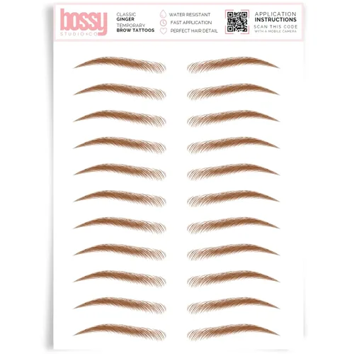 Vista 160 de Brows by Bossy Tatuaje temporal para cejas 8 colores y 6 estilos adhesivos impermeables para cejas, tatuajes falsos para el cabello como pelar