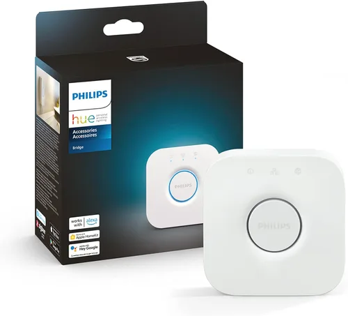 Vista 9 de Philips Hue Bridge Pro, concentrador de luz inteligente, inalámbrico, cifrado avanzado, soporta más de 150 luces y más de 50 accesorios, funciona