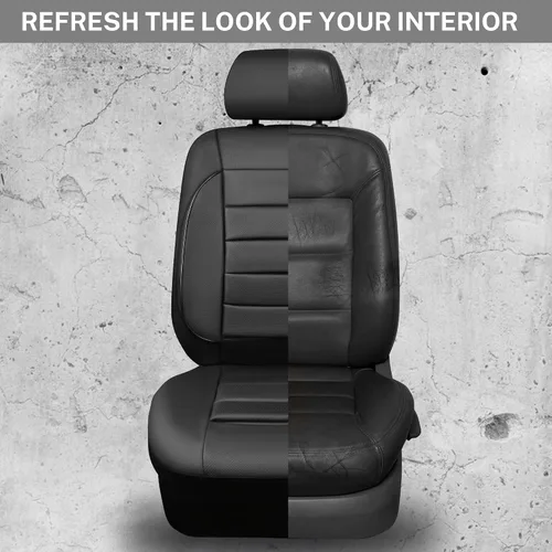 Vista 8 de CAR PASS Juego completo de fundas de asiento de cuero, universal, resistentes al agua, soporte de respaldo de espuma 3D, comodidad de lujo, 5