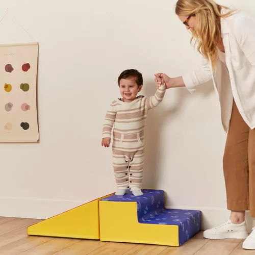 Vista 9 de ECR4Kids Softzone Little Me Climb and Slide, juego para niños pequeños, varios colores, 2 piezas