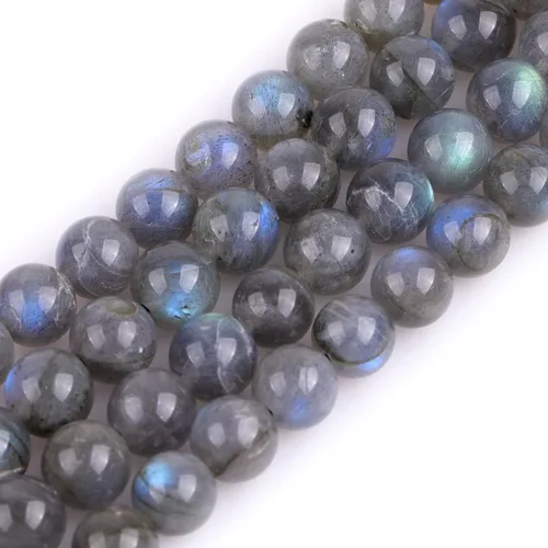 Vista 49 de GEM-Inside Cuentas sueltas de gemas de ojo de tigre azul lapislázuli de 8mm (0.31 pulgadas) color teñido redondas de cristal energético